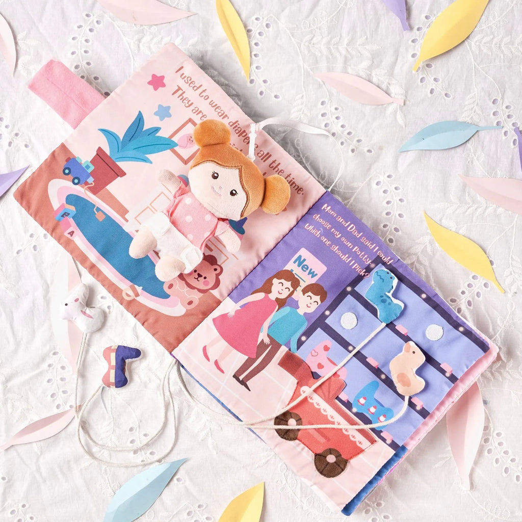 Hello Potty for Girls - Personalized Montessori Soft Book