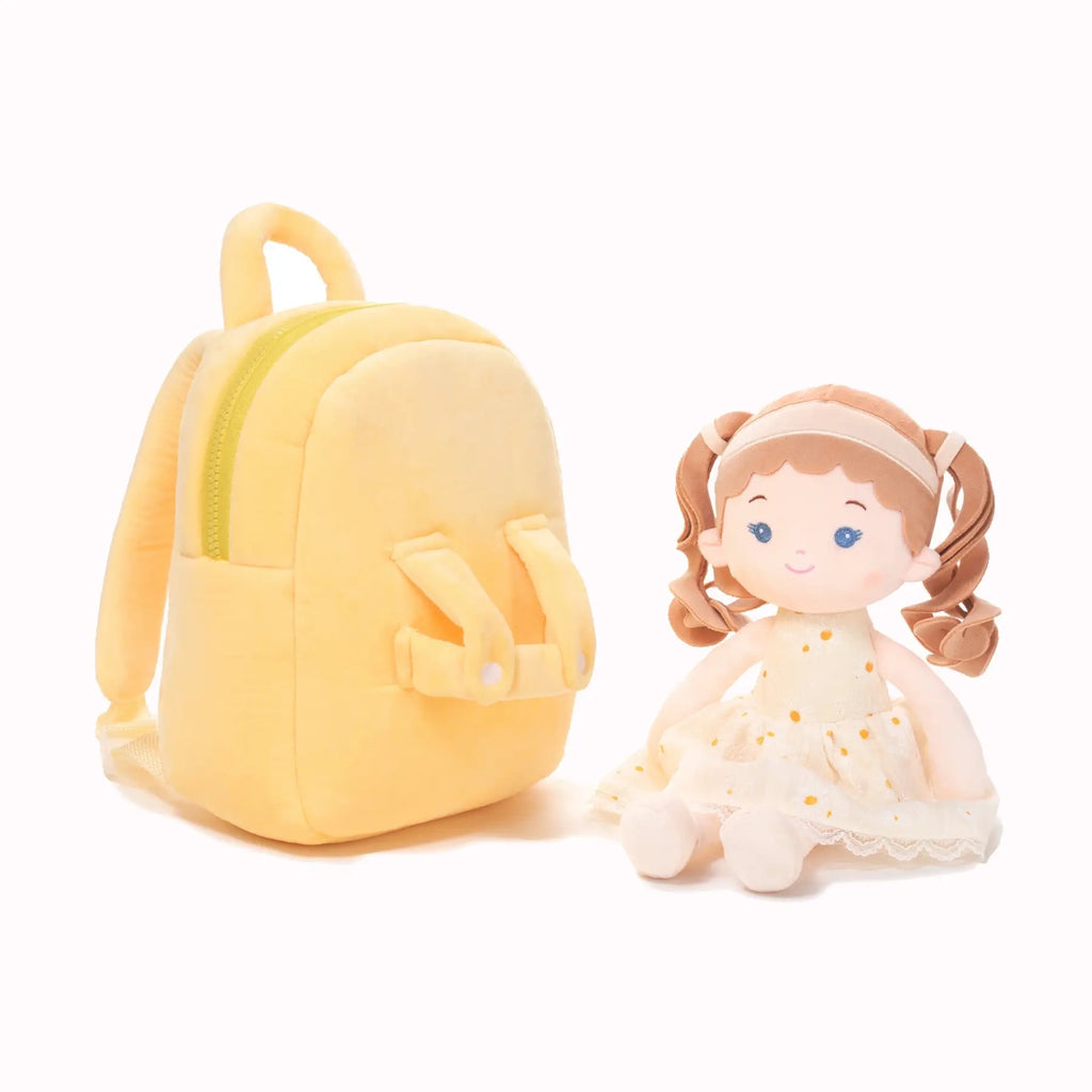Personalized Daisy Girl Doll Backpack - Yellow
