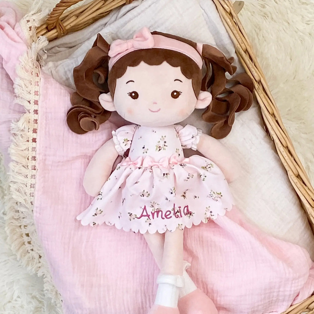 Leyadoll Soft Plush Embroidered Leya Doll, My First Baby Doll