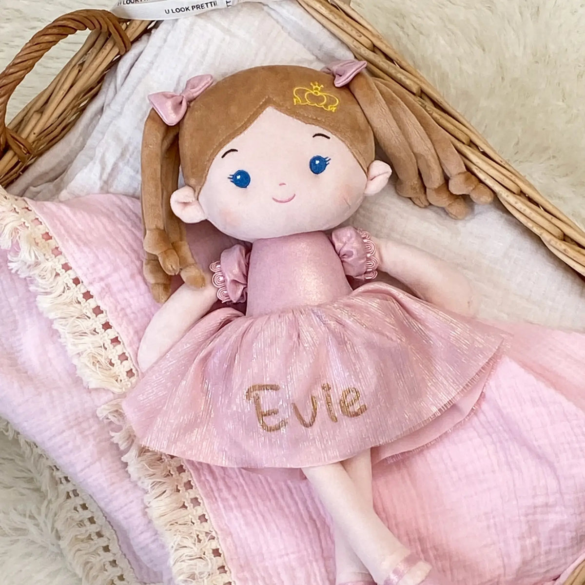 Leyadoll Soft Plush Embroidered Leya Doll, My First Baby Doll