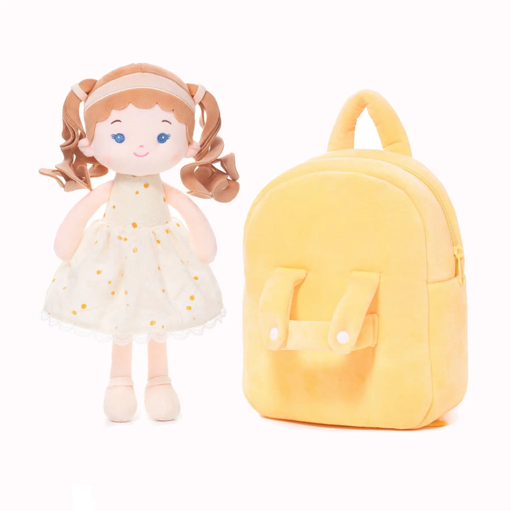 Personalized Daisy Girl Doll Backpack - Yellow