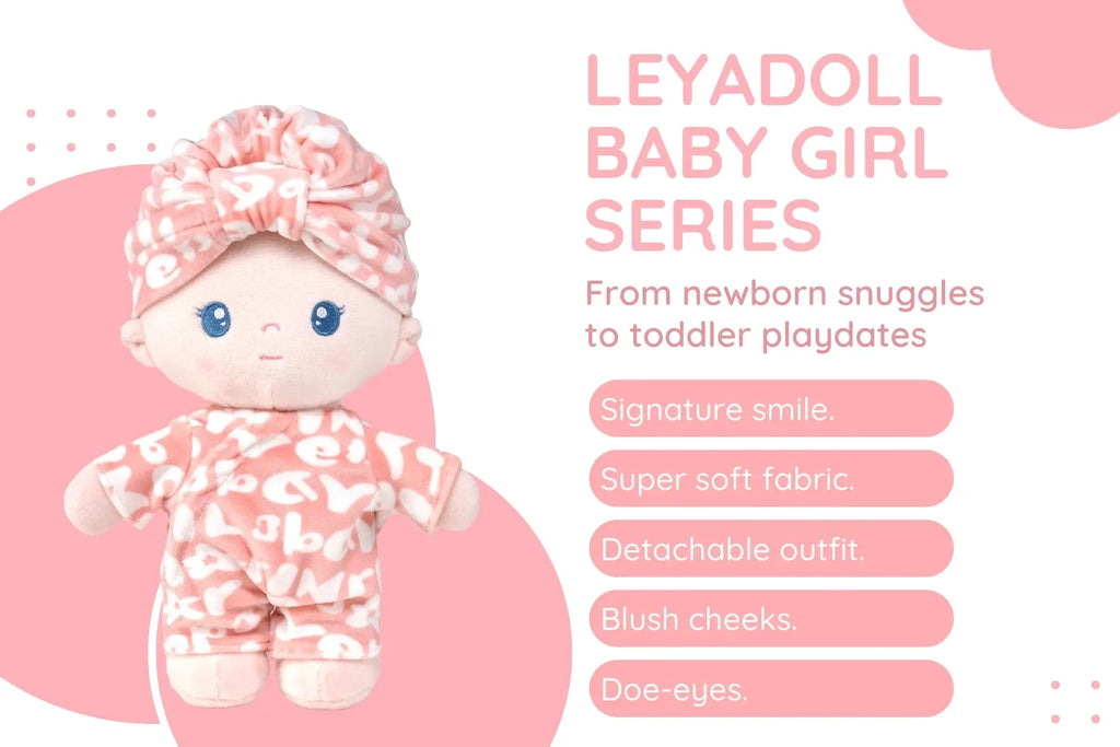 Leyadoll Soft Plush Personalized Leya Doll My First Baby Girl Doll