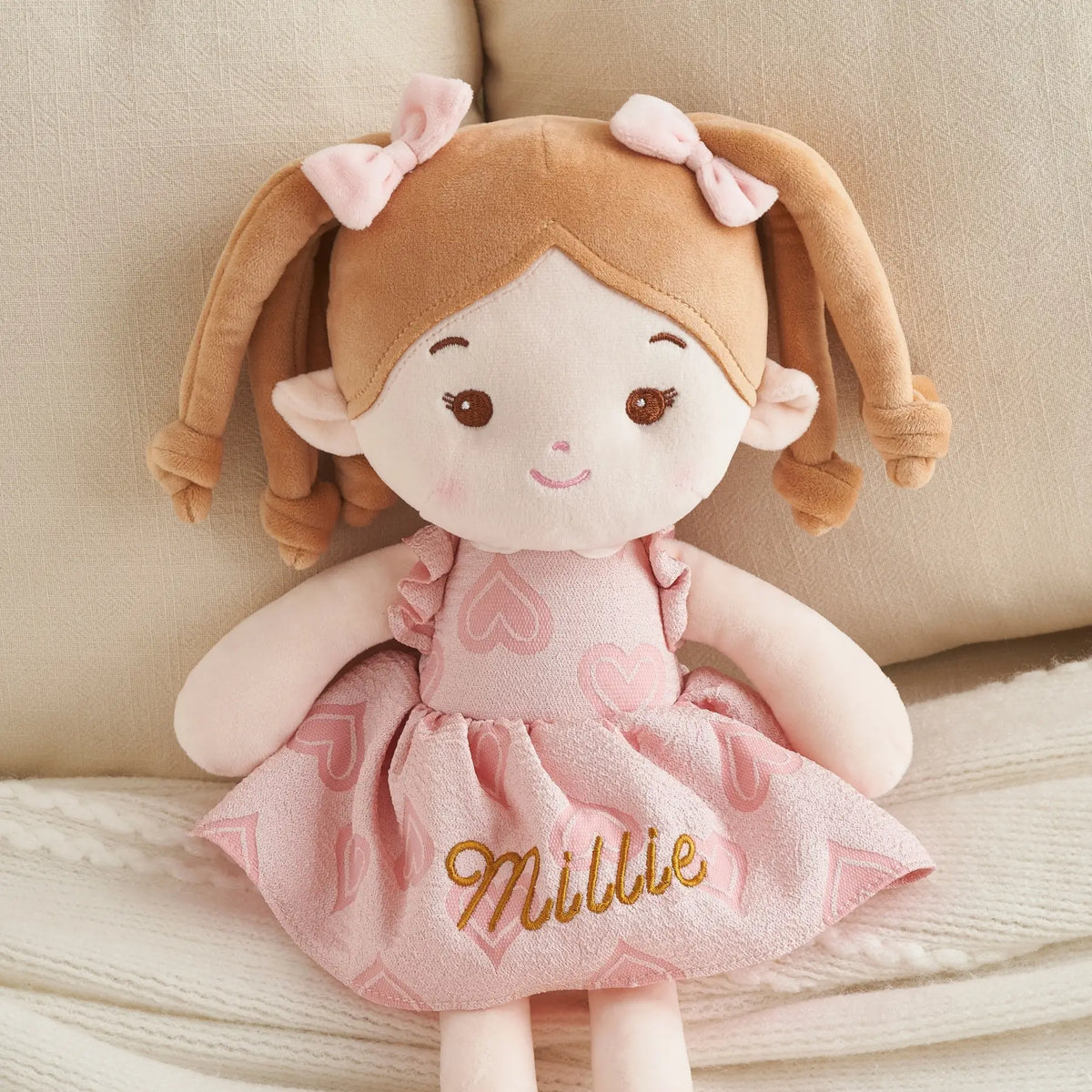 Leyadoll Soft Plush Embroidered Leya Doll, My First Baby Doll