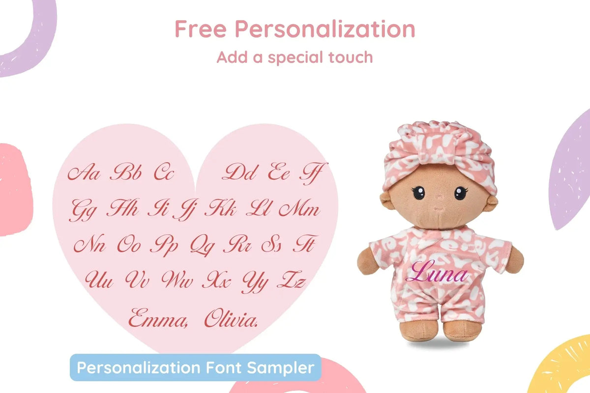 Leyadoll Soft Plush Personalized Leya Doll My First Baby Girl Doll