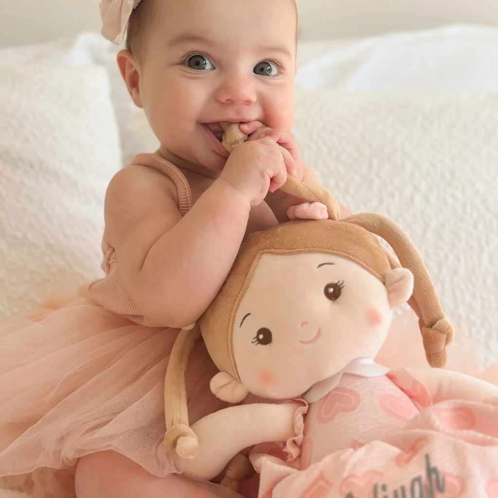 Leyadoll Soft Plush Personalized Leya Doll, My First Baby Doll