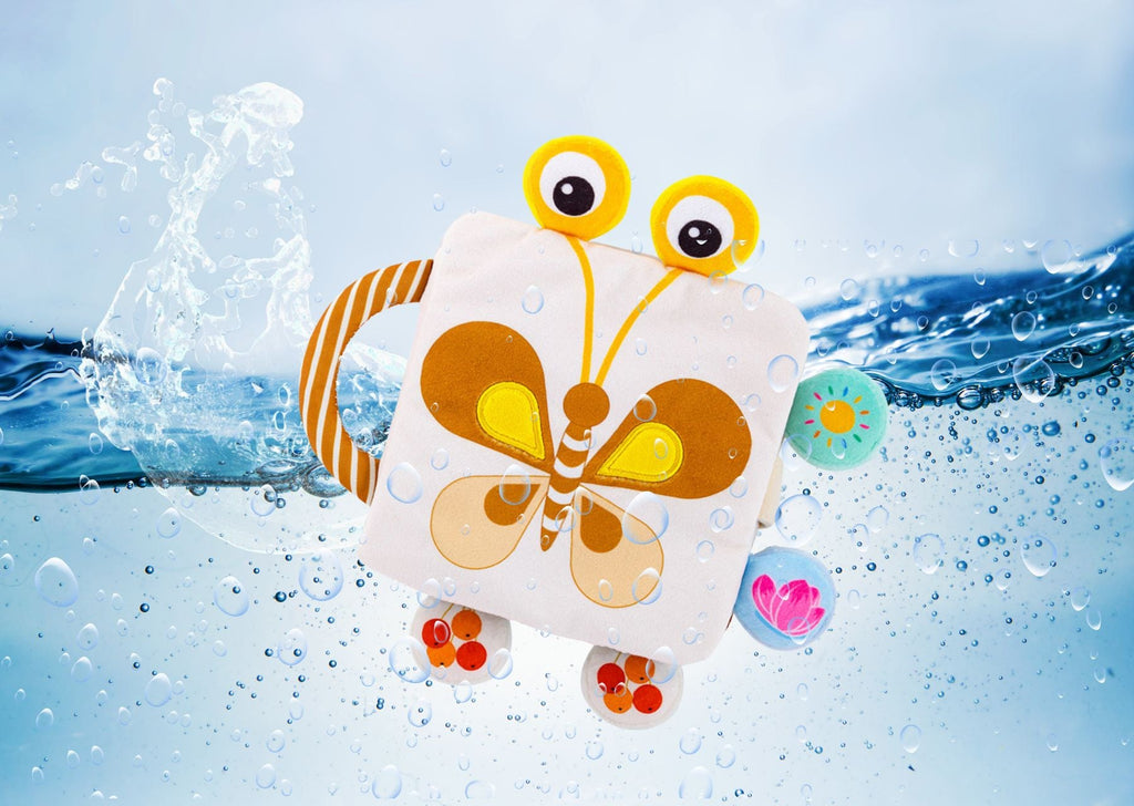Fluttery Harmony - Soft Rattle Book For Babies