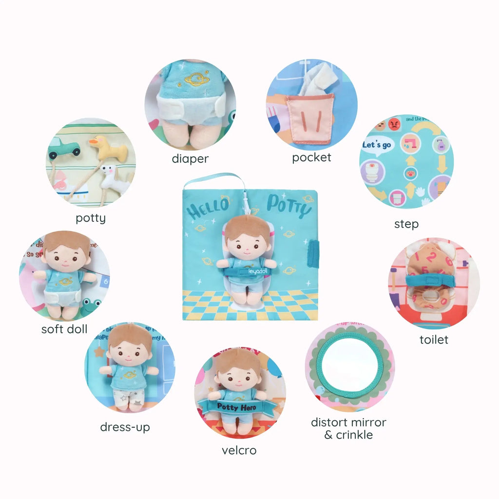 Hello Potty for Boys - Personalized Montessori Soft Book
