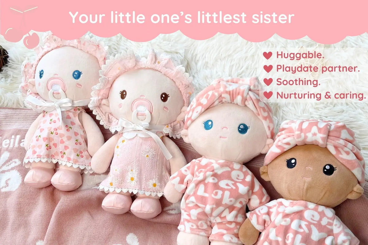 Leyadoll Soft Plush Personalized Leya Doll My First Baby Girl Doll