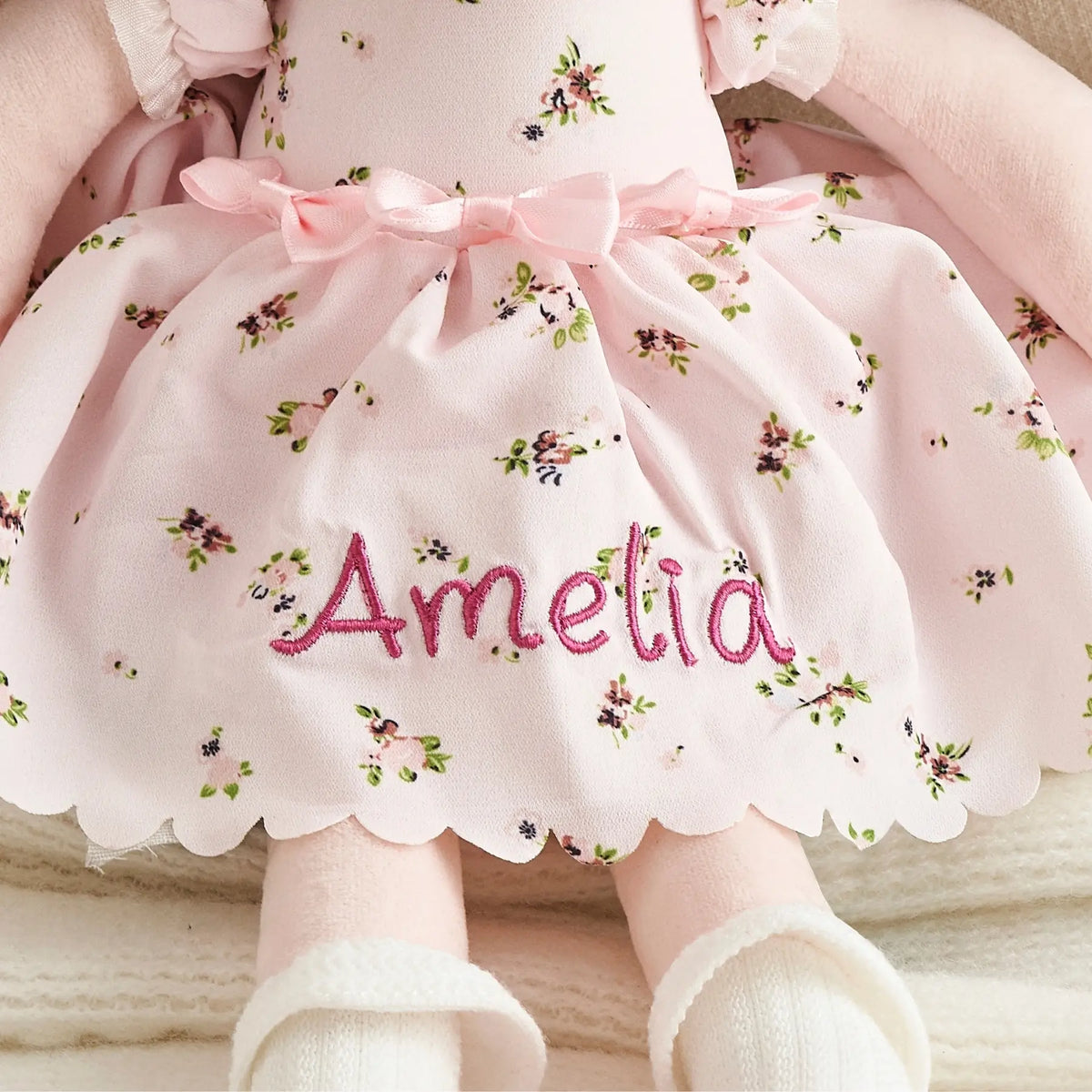 Leyadoll Soft Plush Embroidered Leya Doll, My First Baby Doll