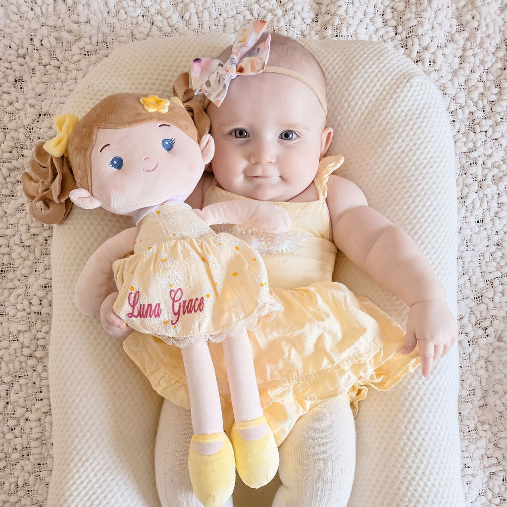 Leyadoll Soft Plush Personalized Leya Doll, My First Baby Doll