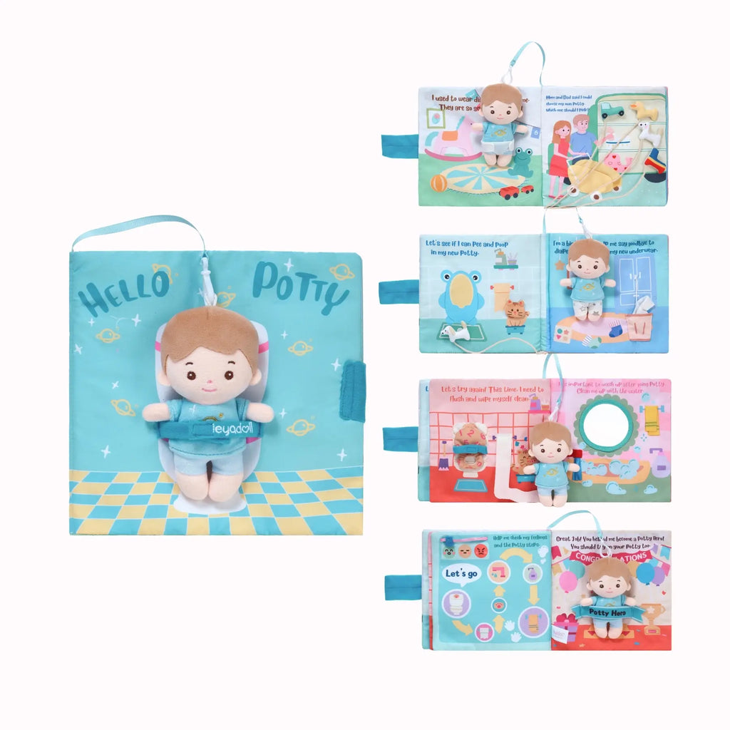 Hello Potty for Boys - Personalized Montessori Soft Book